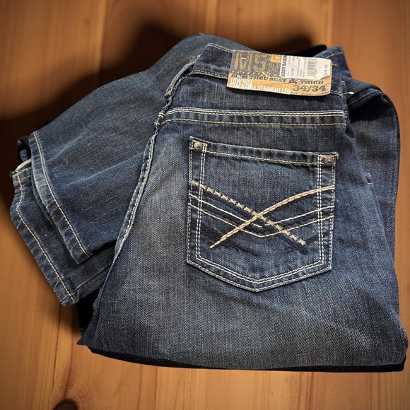 Ariat slim Straight,stackable M5 Arrowhead Dead-run 100% cotton SZ 34 X 34 DRK - Picture 3 of 9
